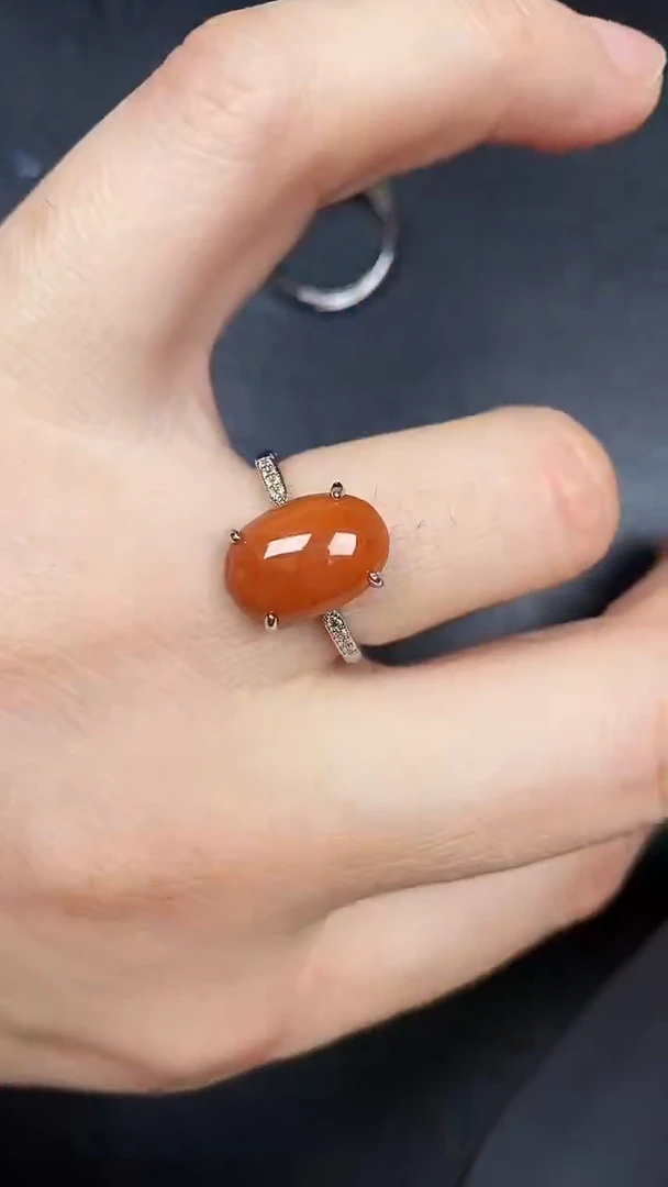 银S925镶嵌戒指翡翠3790