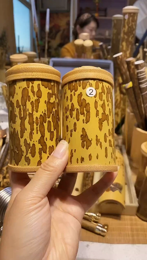 如*梅妃竹精品小胖茶叶罐两个