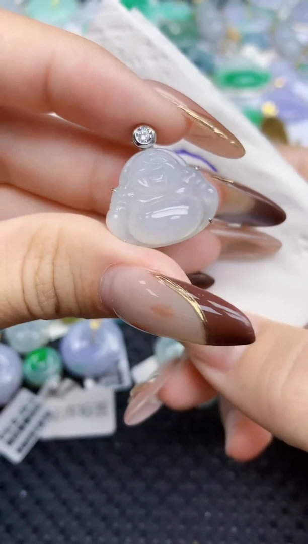 颈饰银S925镶嵌翡翠113   天然翡翠A货  百元以上9米证书费自理