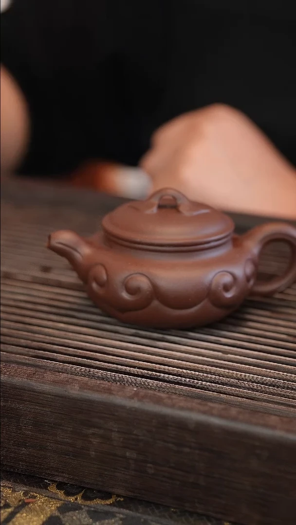 茶壶紫砂如意仿古 变色龙 半手工 180cc