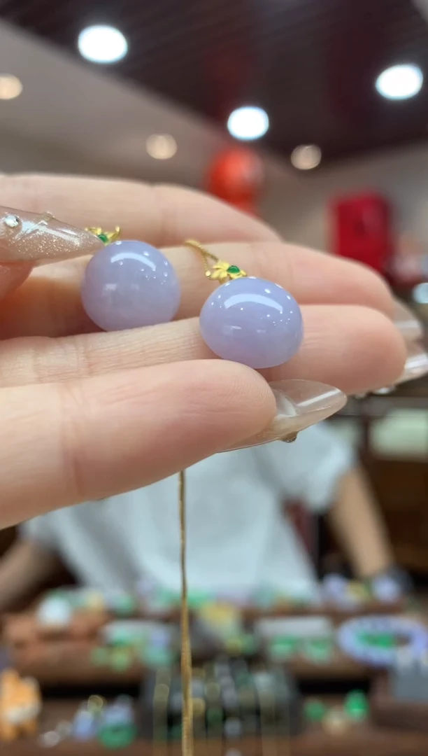 【闪购商品】翡翠吊坠(不含链)18K金镶嵌蛋面多样性发货1件