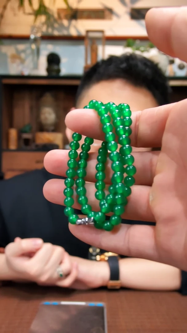 未镶嵌项链玛瑙/玉髓绿玛瑙项链DN