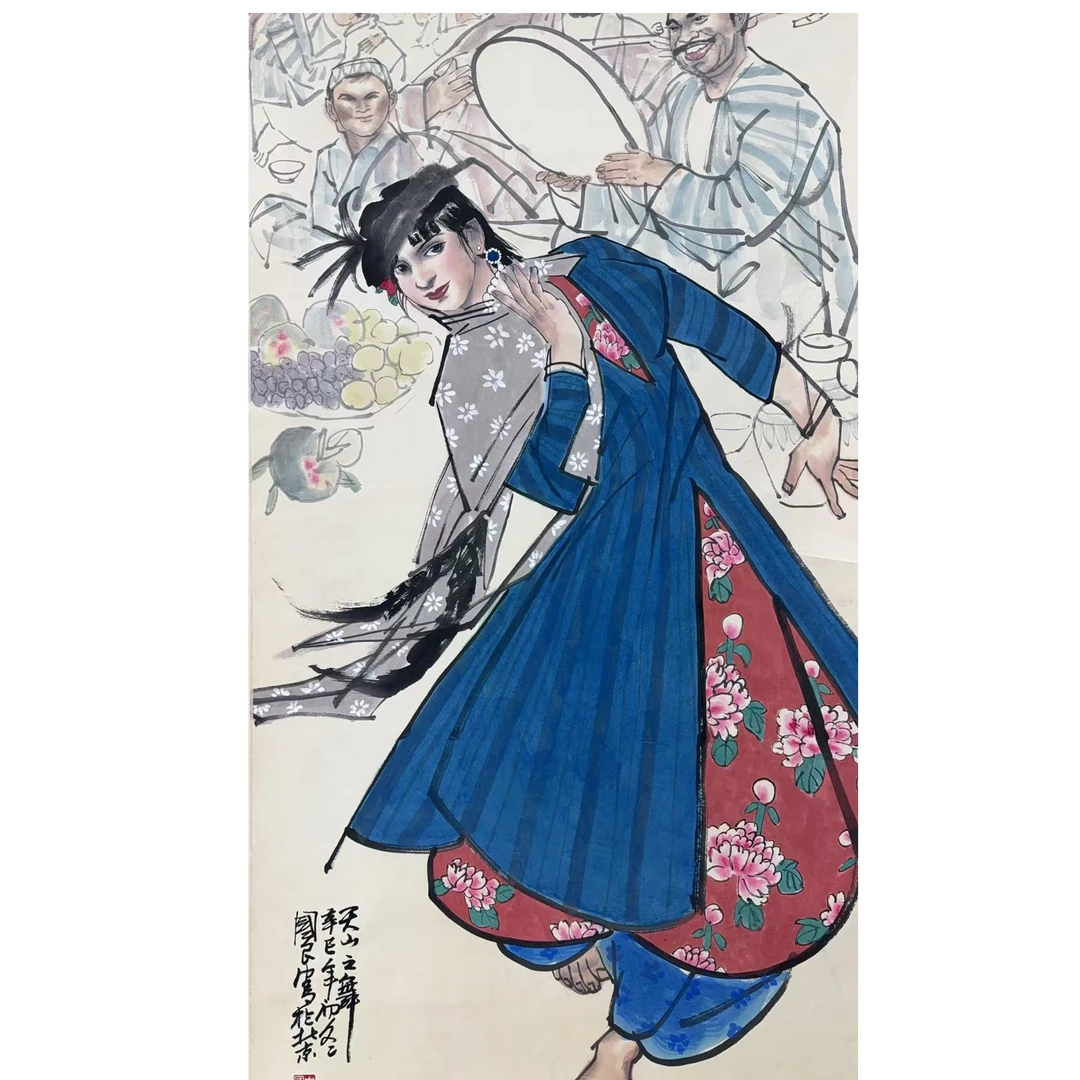 史国良款绘画人物立轴138.68 8.4平尺