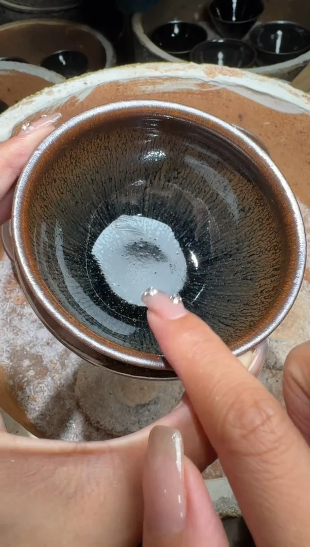 茶盏严柳忠柴烧盏10