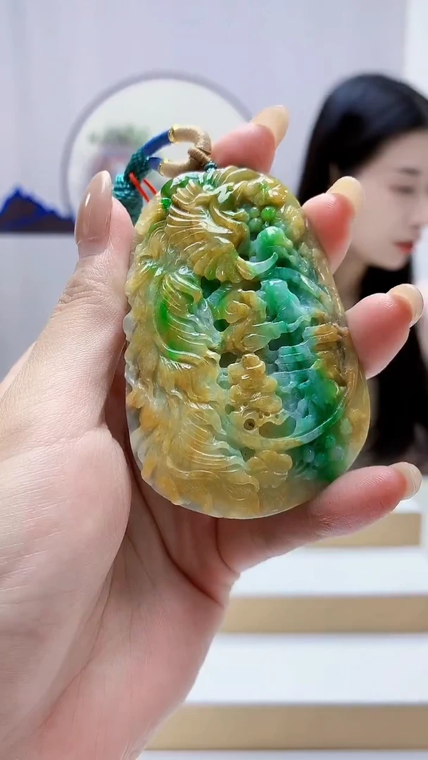 未镶嵌定制翡翠4812MM-毛货挂件37