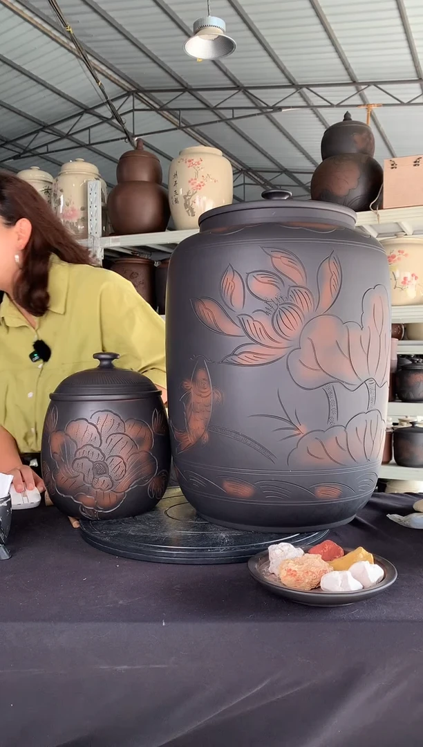 罐【一大一小】荷花3号荷花+大肚荷花