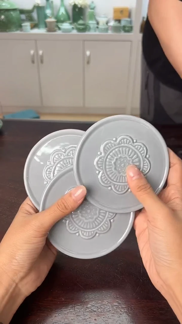 龙泉云间青瓷小米茶器
