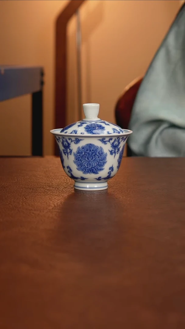 景德镇瓷器，青花瓷手绘茶具~