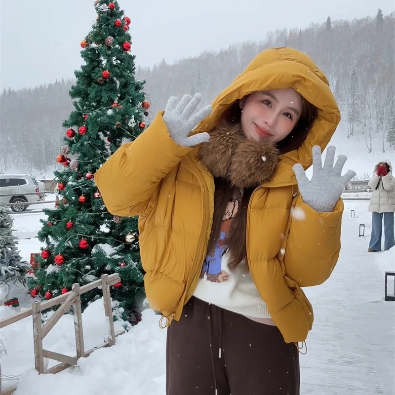 YPP！【暖暖小奶包】新国标90白鸭绒 新款韩版宽松保暖百搭羽绒服