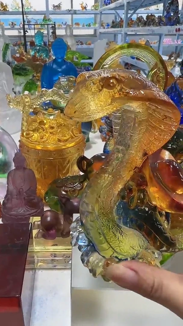 手工艺品琉璃古法琉璃 蛇
