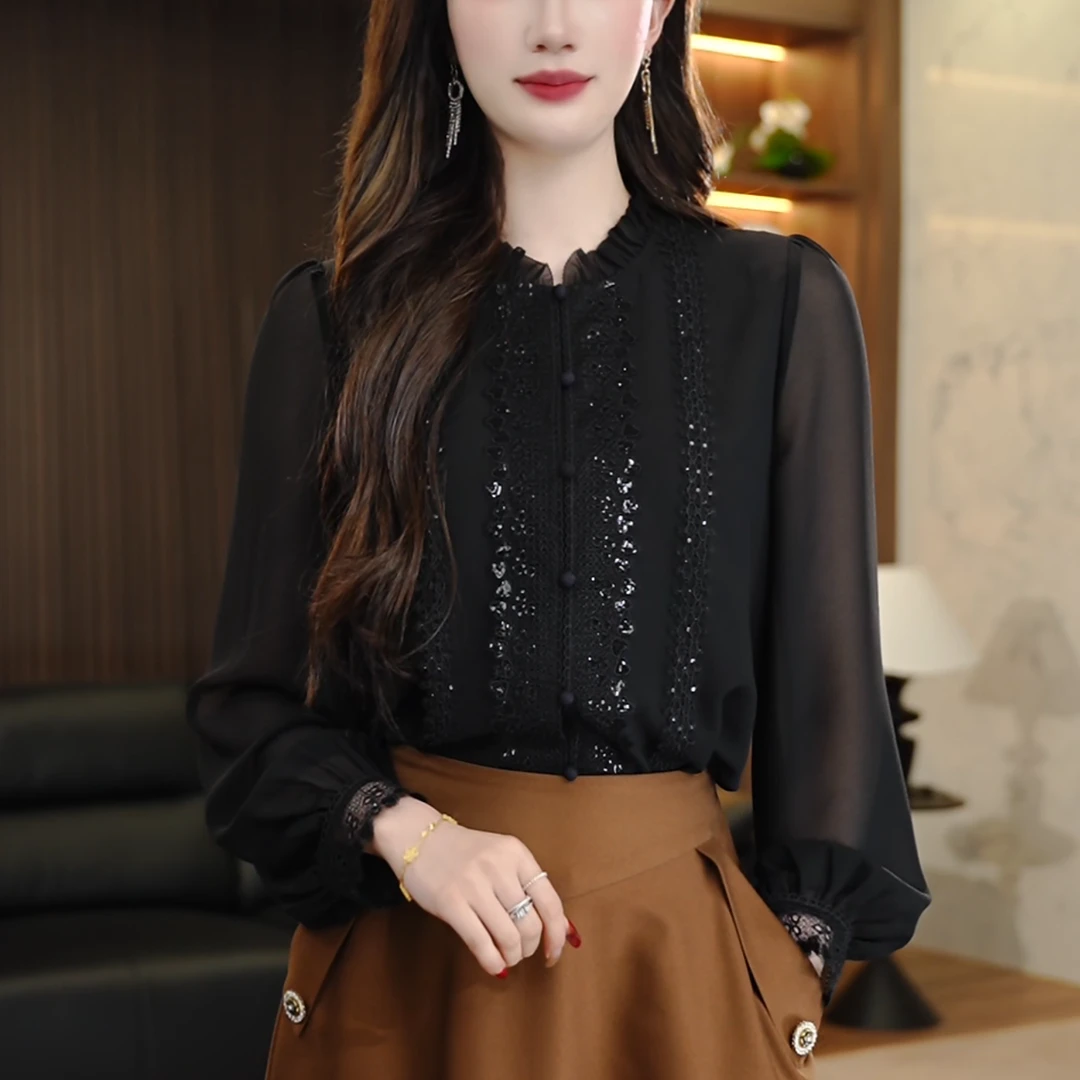 K250115-衬衫女长袖2025春夏新款时尚减龄高端显瘦开衫上衣女