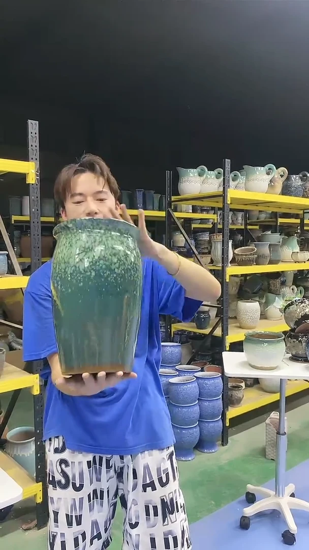 宜兴紫砂粗陶花盆
