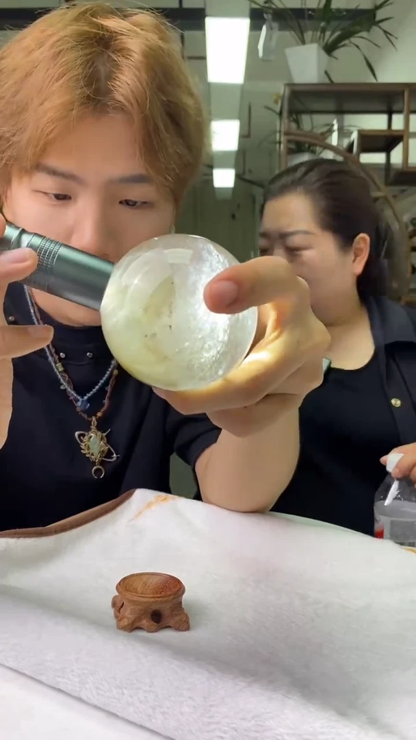 球未镶嵌水晶茶水晶球D151