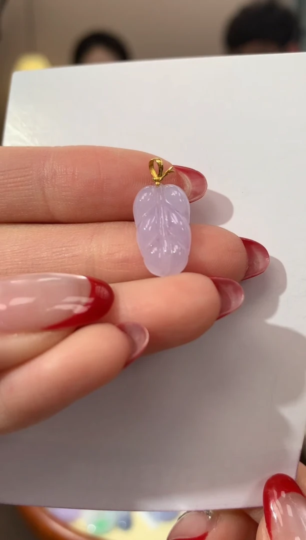 【闪购商品】翡翠颈饰18K金镶嵌天然缅甸a货翡翠