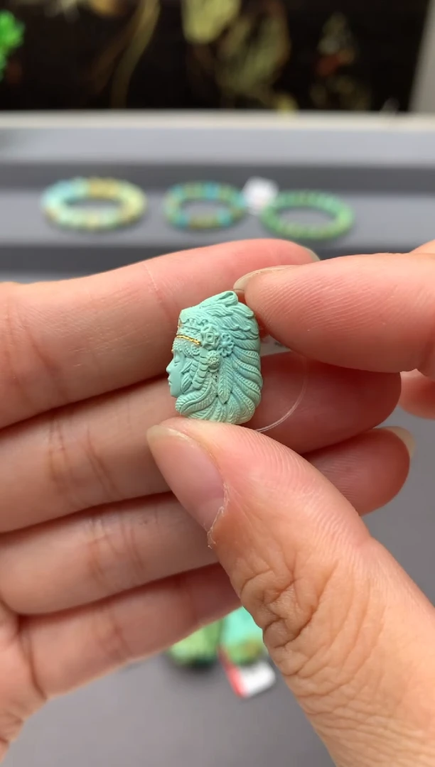 未镶嵌绿松石雕刻D79