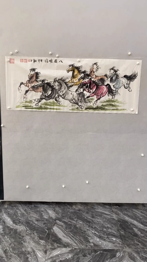 国画李新社八骏雄风
