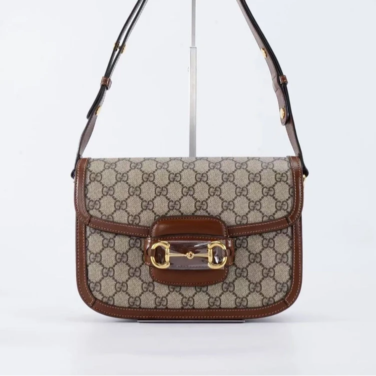 99新 GUCCI/古驰 【静文】1955中号/经典老花单肩斜跨包包
