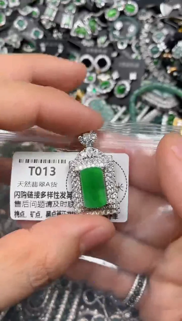 翡翠未镶嵌颈饰T013吊坠
