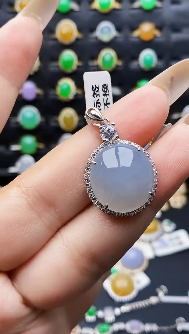 银S925镶嵌戒指翡翠9397