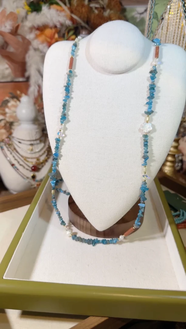 未镶嵌磷灰石碎石毛衣链058