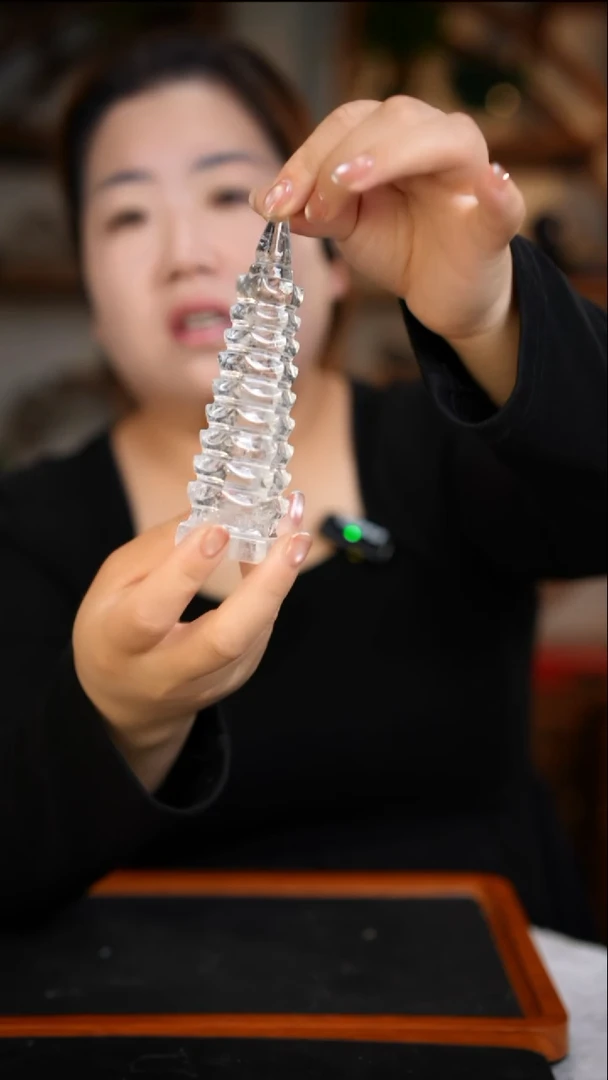 未镶嵌珠宝半成品水晶白水晶文昌塔D679