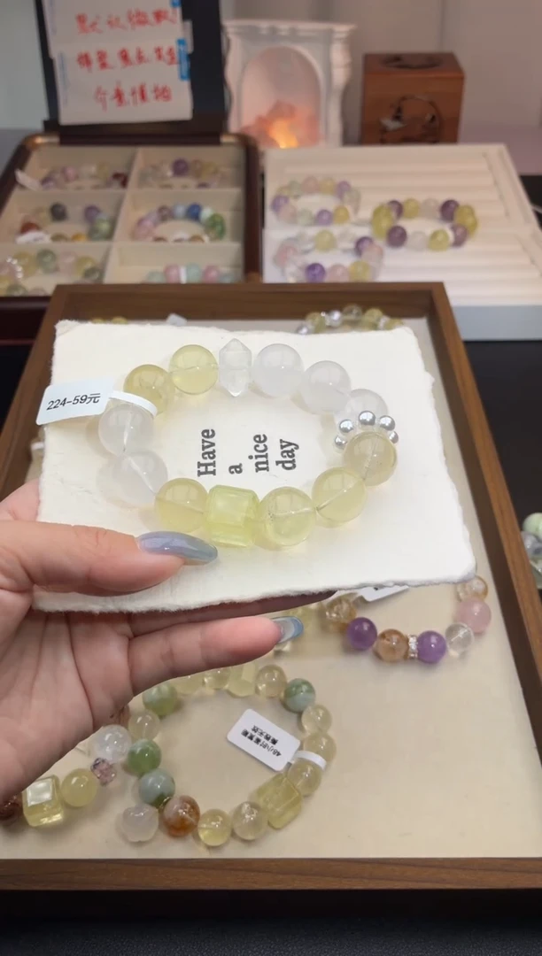 未镶嵌手串水晶224(天然水晶, 默认有瑕疵, 介意者勿拍哦)