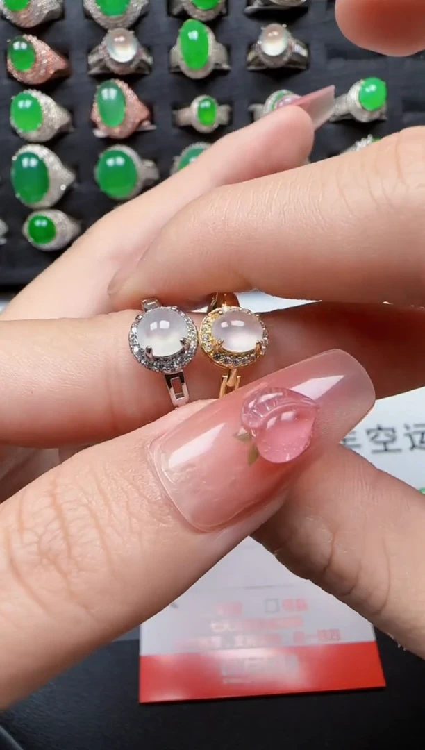 【闪购商品】翡翠戒指银S925镶嵌2235