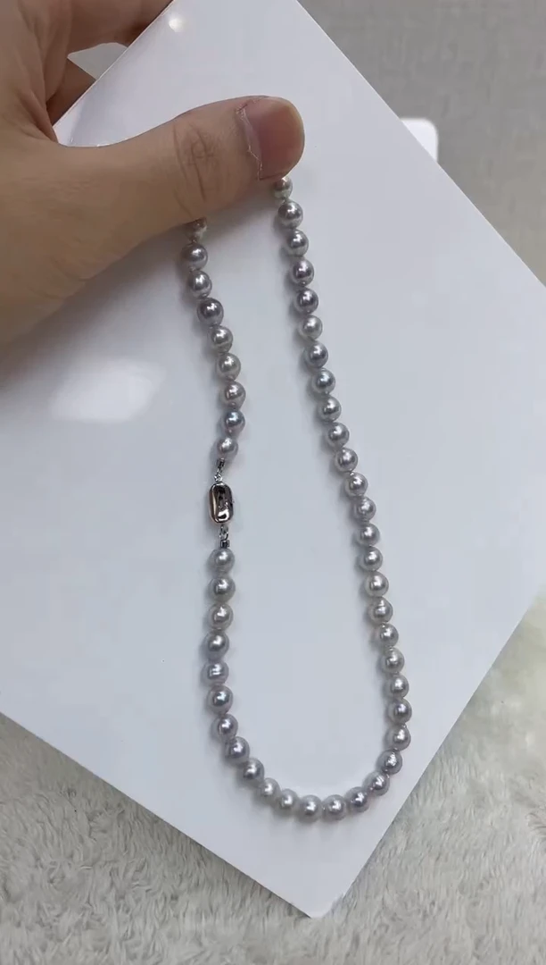 海水珍珠银S925镶嵌颈饰