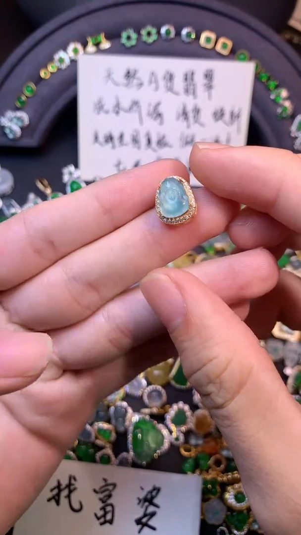 吊坠(不含链)银S925镶嵌翡翠1