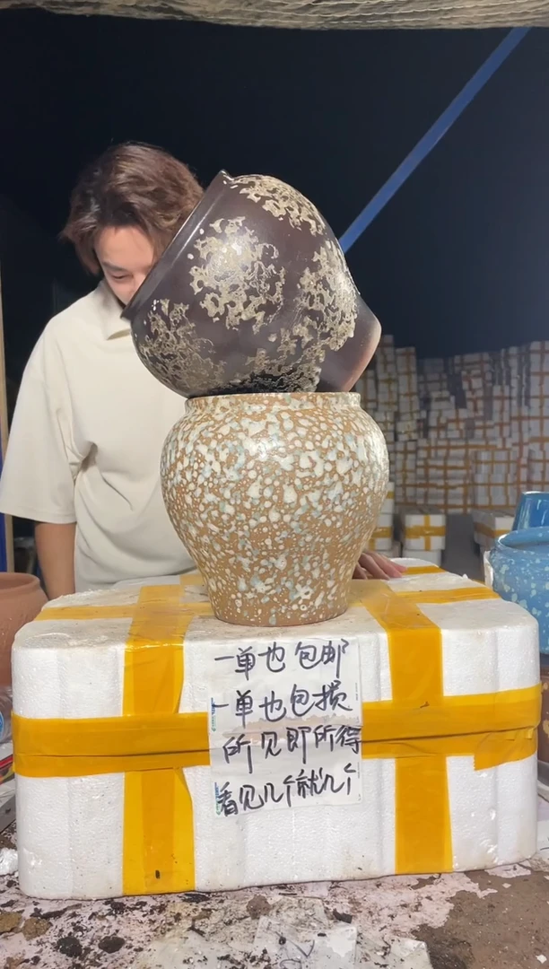 紫砂花盆紫砂花盆宜兴紫砂粗陶花盆16*21