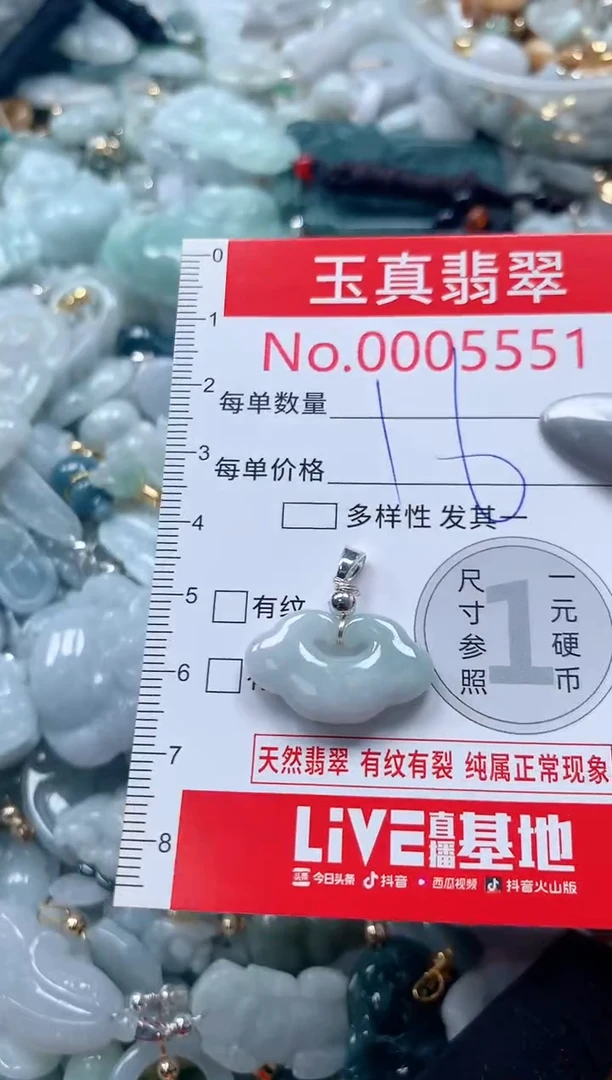 吊坠(不含链)未镶嵌翡翠5551