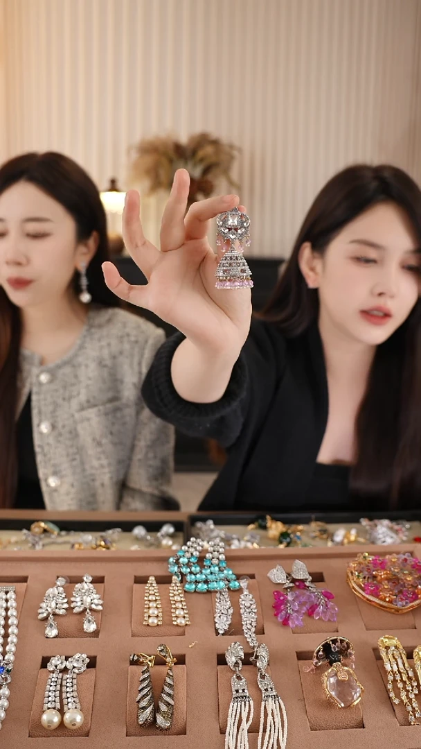 纯铜合金琉璃福福耳饰