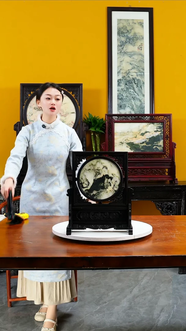 石材天然大理石画摆件