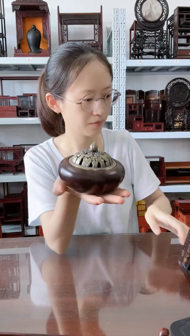 风车木（黑檀木）香炉50