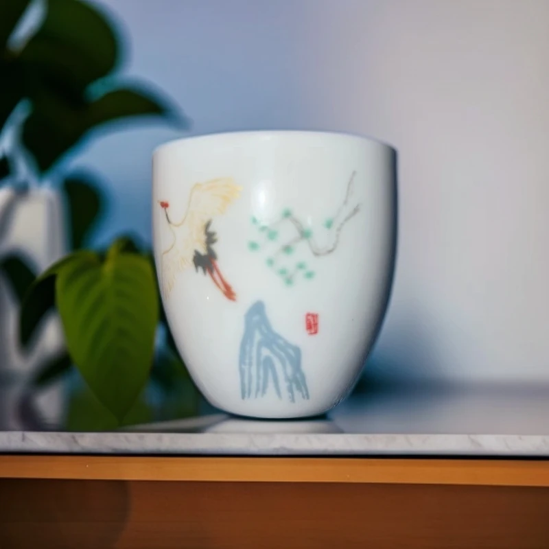 【新店亏本福利】鹤逸遥翔中式茶杯主人杯