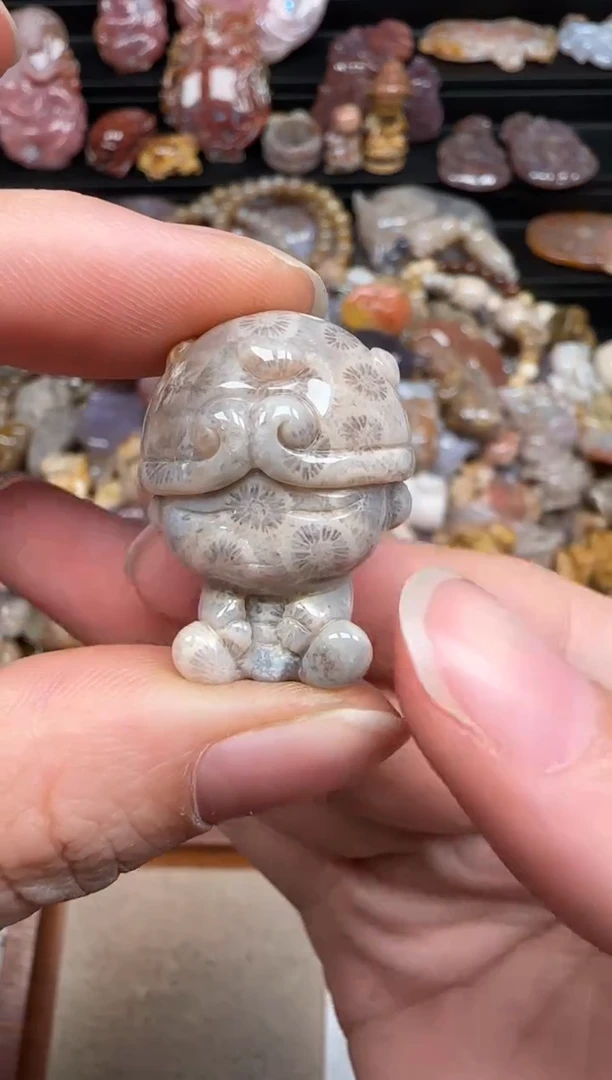 硅化珊瑚（珊瑚玉）未镶嵌颈饰312