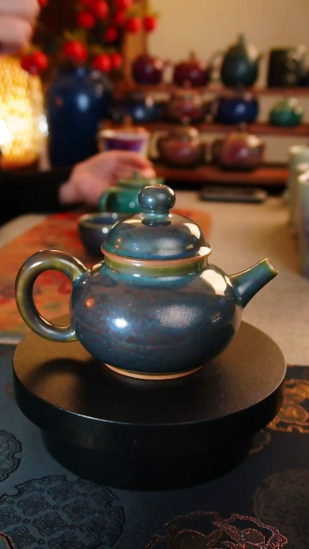 【闪购商品】瓷片224  炭烧容天壶  江