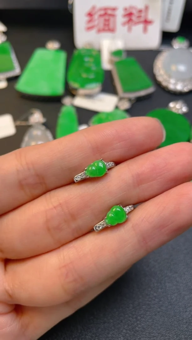 吊坠(不含链)银S925镶嵌翡翠erb