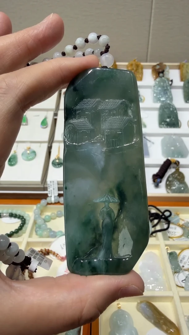 未镶嵌挂件翡翠A货翡翠多样性孤品国雕谢林工