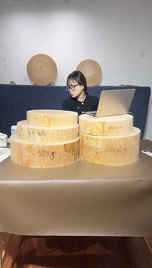 松木40x10松木原木菜板提手款