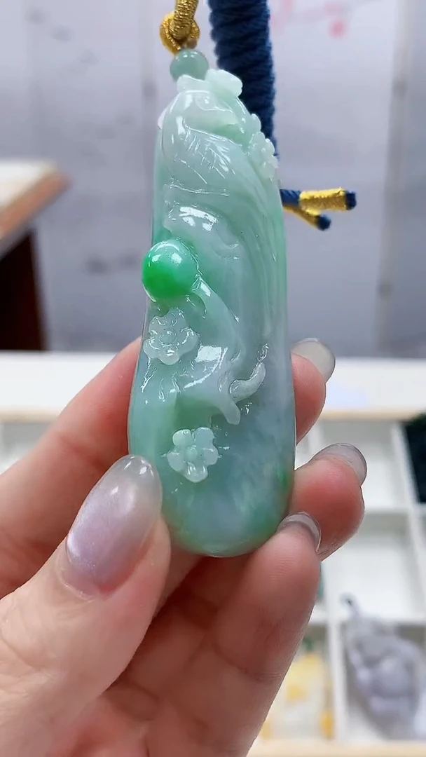 定制翡翠未镶嵌4812lr-毛货挂件114