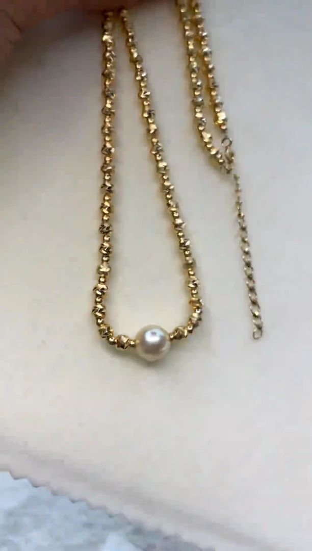 颈饰银S925镶嵌海水珍珠9