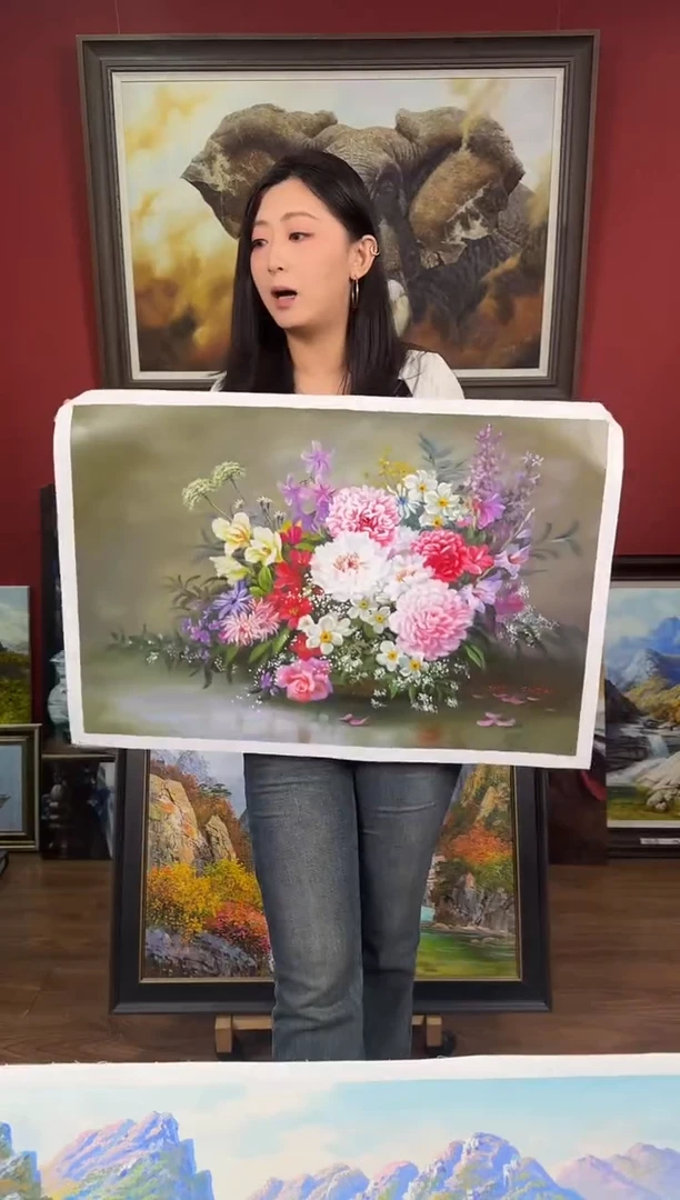 油画【52号】约50*70cm丨朝鲜原创纯手绘孤品油画丨顺丰包邮