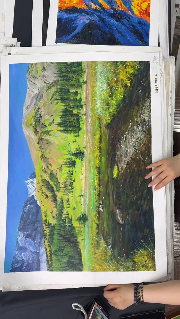 油画【原创·保真·带证书】朝鲜画家纯手绘油画--顺丰包邮--