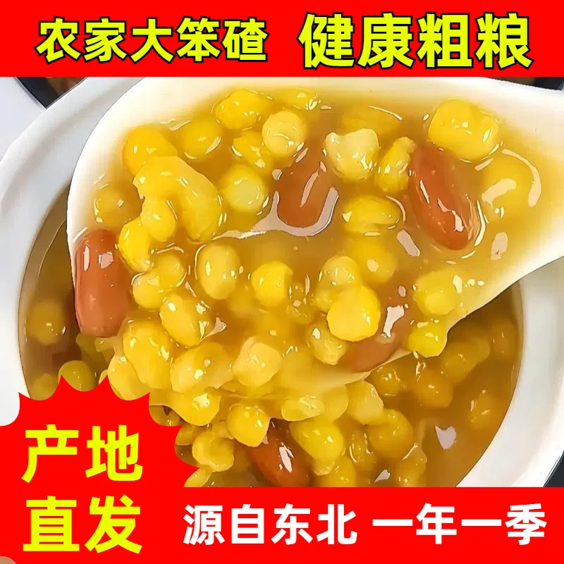 东北芸豆玉米碴健康减脂粗粮大碴粥笨碴子玉米碴子五谷杂粮