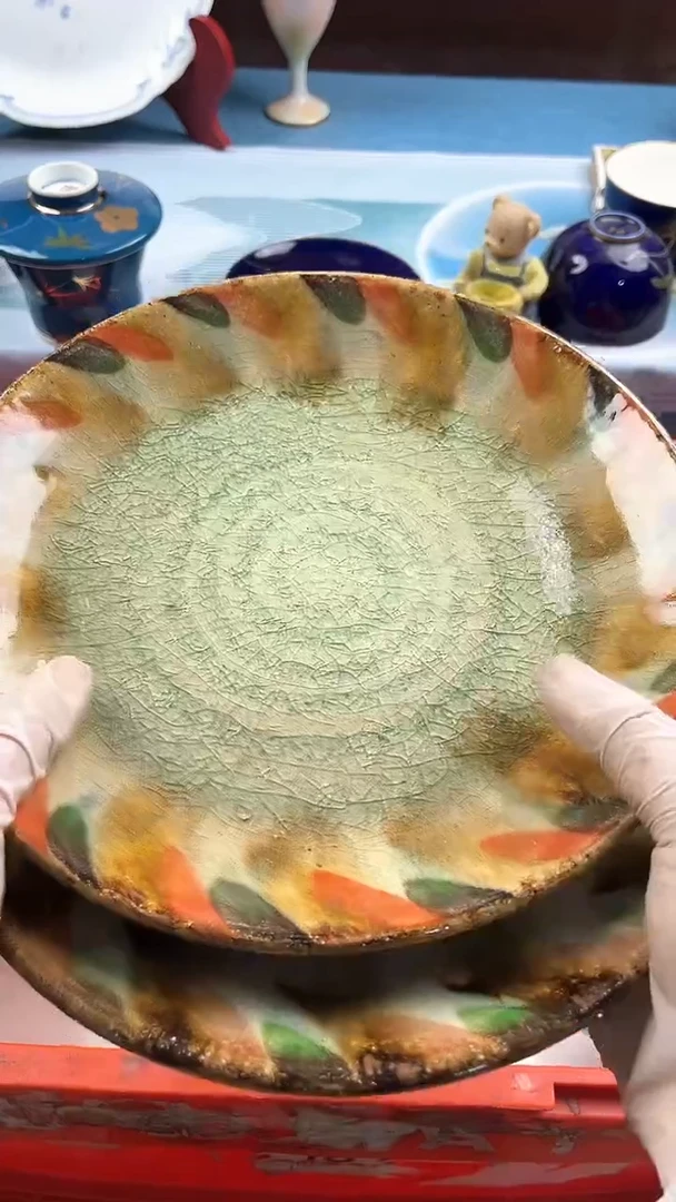 瓷片小*人英哥瓷器满19.9包邮