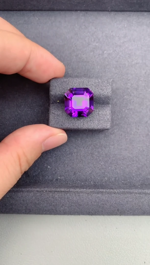 未镶嵌珠宝半成品紫晶9.4ct紫水晶  GE