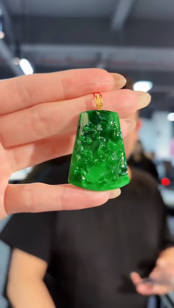 【闪购商品】翡翠颈饰18K金镶嵌缅料A货/支持复检/一件