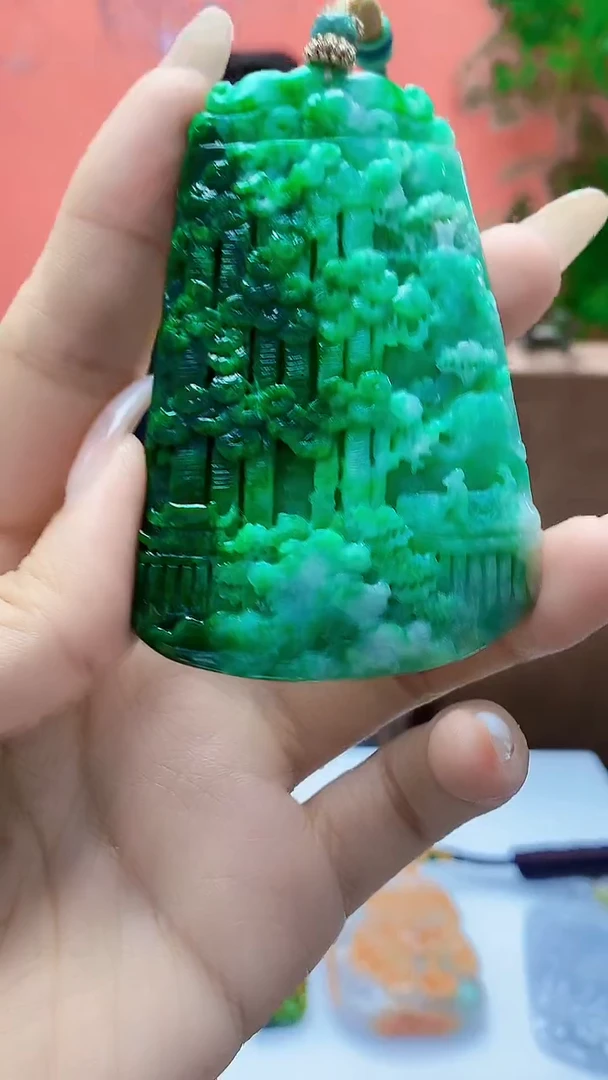未镶嵌定制翡翠5060ty-毛货挂件207