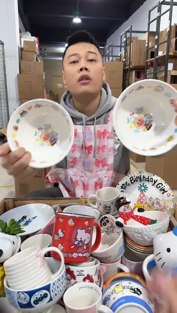 瓷片面包超人大碗2件套